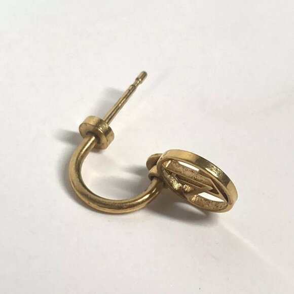 Auth LOUIS VUITTON M64859 Monogram flower Pierce-Blooming